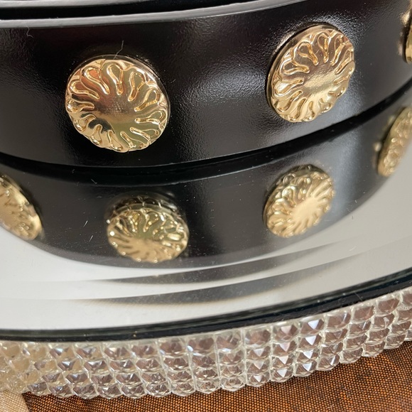 Supre gold studded black belt | S-M - Picture 3 of 8